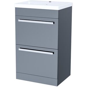 Willesden Bathrooms Dark Grey 500mm Floorstanding 2 Drawer Vanity Basin Unit Willesden Bathrooms Dark Grey 500mm Floorstanding 2 Drawer Vanity Basin Unit