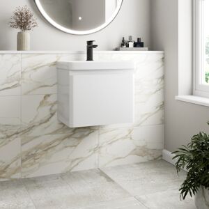 Affine Bathroom Cloakroom Vanity Unit Wash Basin Cabinet Drawers Storage White 500mm Affine Bathroom Cloakroom Vanity Unit Wash Basin Cabinet Drawers Storage White 500mm