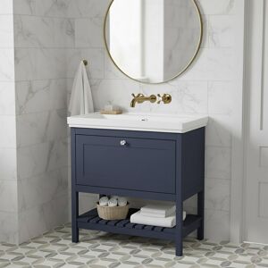 Hudson Reed Bexley Floor Standing Vanity Unit & 0th Basin 600mm Wide Indigo Blue Hudson Reed Bexley Floor Standing Vanity Unit & 0th Basin 600mm Wide Indigo Blue