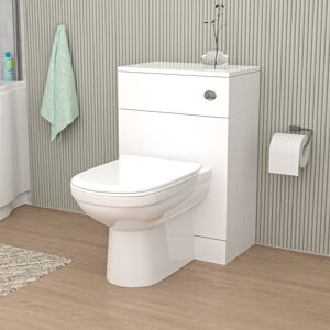 Nes Home 500mm Wc Unit & Round Back To Wall Ceramic Toilet With Cistern Nes Home 500mm Wc Unit & Round Back To Wall Ceramic Toilet With Cistern