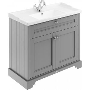 Hudson Reed Old London Floor Standing Vanity Unit 1th Basin 1000mm Storm Grey Hudson Reed Old London Floor Standing Vanity Unit 1th Basin 1000mm Storm Grey