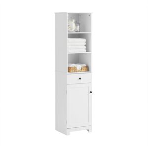 Sobuy Tall Bathroom Storage Cabinet With Shelves & Drawer,Bzr17-W,Uk Sobuy Tall Bathroom Storage Cabinet With Shelves & Drawer,Bzr17-W,Uk