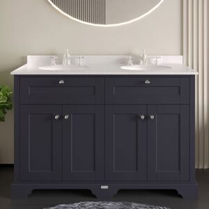 Hudson Reed Old London Floor Standing Vanity 3th Double Basin 1200mm Twilight Blue/white Hudson Reed Old London Floor Standing Vanity 3th Double Basin 1200mm Twilight Blue/white