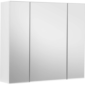 Vasagle Bbk22wt Bathroom Wall Cabinet With Mirror, 3 Door Storage Unit, 60 X 15 Vasagle Bbk22wt Bathroom Wall Cabinet With Mirror, 3 Door Storage Unit, 60 X 15