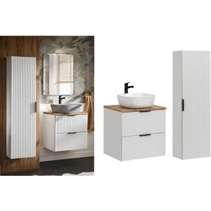 Impact Furniture Bathroom Vanity Sink Unit Fluted White Wall Cabinet Worktop Furniture Set Adel Impact Furniture Bathroom Vanity Sink Unit Fluted White Wall Cabinet Worktop Furniture Set Adel