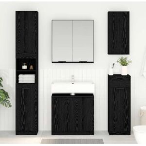 Bathroom Cabinet Black Oak 64.5 X 33.5 X 59 Cm Engineered Wood Vidaxl Bathroom Cabinet Black Oak 64.5 X 33.5 X 59 Cm Engineered Wood Vidaxl