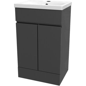 Willesden Bathrooms Dark Grey 500mm Pvc Freestanding Bathroom Basin Vanity Unit Willesden Bathrooms Dark Grey 500mm Pvc Freestanding Bathroom Basin Vanity Unit