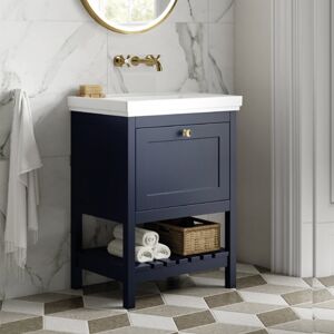 Hudson Reed Bexley Floor Standing Vanity Unit & 0th Basin 500mm Wide Indigo Blue Hudson Reed Bexley Floor Standing Vanity Unit & 0th Basin 500mm Wide Indigo Blue