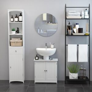 Homcom Bathroom Storage Cabinet Toilet Basin Sink Vanity Cabinet Storage Shelf Wooden Homcom Bathroom Storage Cabinet Toilet Basin Sink Vanity Cabinet Storage Shelf Wooden