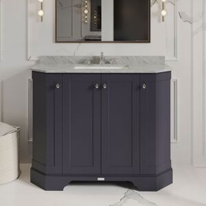 Hudson Reed Old London Freestanding Vanity Unit & 3th Grey Marble Top Basin 1000mm - Blue Hudson Reed Old London Freestanding Vanity Unit & 3th Grey Marble Top Basin 1000mm - Blue