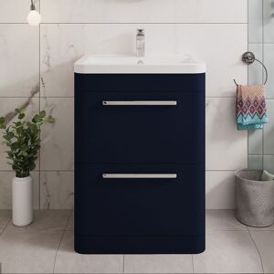Hudson Reed Solar Floor Standing Vanity Unit & Basin 600mm Indigo Blue No Tap Hudson Reed Solar Floor Standing Vanity Unit & Basin 600mm Indigo Blue No Tap