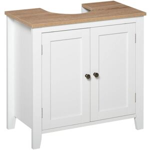 Kleankin Bathroom Pedestal Under Sink Cabinet Floor W/ Storage Shelf Double Door Kleankin Bathroom Pedestal Under Sink Cabinet Floor W/ Storage Shelf Double Door