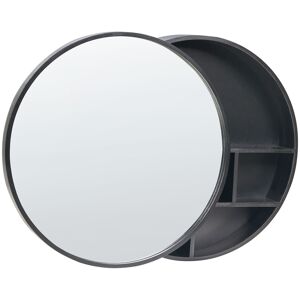 Beliani Bathroom Wall Mounted Mirror Cabinet Ucayali 50 Cm 50 Cm Black Beliani Bathroom Wall Mounted Mirror Cabinet Ucayali 50 Cm 50 Cm Black