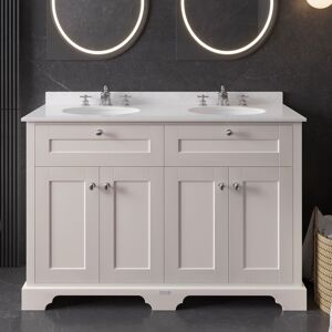 Hudson Reed Old London Floor Standing Vanity 3th Double Basin 1200mm Timeless Sand/white Hudson Reed Old London Floor Standing Vanity 3th Double Basin 1200mm Timeless Sand/white