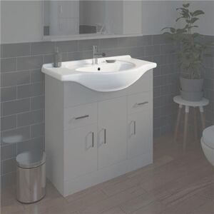 Ceramica Bathroom Wc Basin 850mm Compact Sink Single Tap Hole White Basin Only Ceramica Bathroom Wc Basin 850mm Compact Sink Single Tap Hole White Basin Only