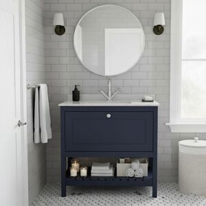 Hudson Reed Bexley Floor Standing Vanity Unit & 1th Basin 800mm Wide Indigo Blue Hudson Reed Bexley Floor Standing Vanity Unit & 1th Basin 800mm Wide Indigo Blue