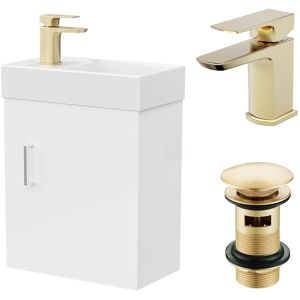 Willesden Bathrooms Carlton White Wall Hung 400mm Vanity Unit & Square Basin Mono Mixer Tap Willesden Bathrooms Carlton White Wall Hung 400mm Vanity Unit & Square Basin Mono Mixer Tap