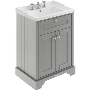 Hudson Reed Old London Floor Standing Vanity Unit 3th Basin 600mm Storm Grey Hudson Reed Old London Floor Standing Vanity Unit 3th Basin 600mm Storm Grey