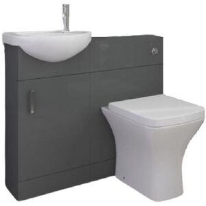Veebath Bathroom Cabinet Vanity Unit Sink Basin High Gloss Grey White Cloakroom Set Veebath Bathroom Cabinet Vanity Unit Sink Basin High Gloss Grey White Cloakroom Set