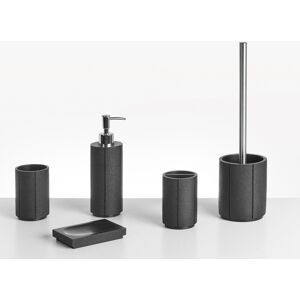 Beliani 5-Piece Bathroom Accessories Set Huallaga Black Beliani 5-Piece Bathroom Accessories Set Huallaga Black