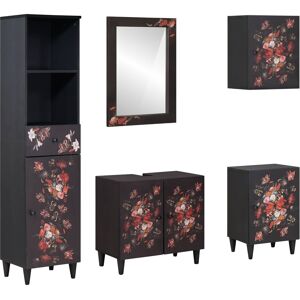 Vidaxl Bathroom Cabinet Set With Drawer 5 Pcs Solid Mango Wood, Bathroom, Modern Vidaxl Bathroom Cabinet Set With Drawer 5 Pcs Solid Mango Wood, Bathroom, Modern