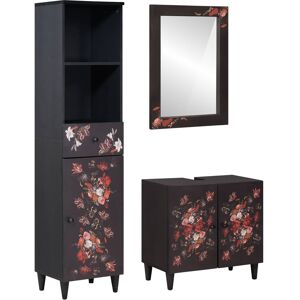 Vidaxl Bathroom Cabinet Set With Drawer 3 Pcs Solid Mango Wood, Bathroom, Modern Vidaxl Bathroom Cabinet Set With Drawer 3 Pcs Solid Mango Wood, Bathroom, Modern