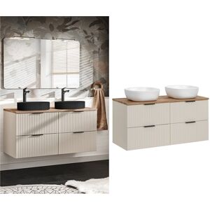 Impact Furniture Double Vanity Unit Bathroom Wall Sink Cabinet Drawers Oak Countertop Basins Adel Impact Furniture Double Vanity Unit Bathroom Wall Sink Cabinet Drawers Oak Countertop Basins Adel
