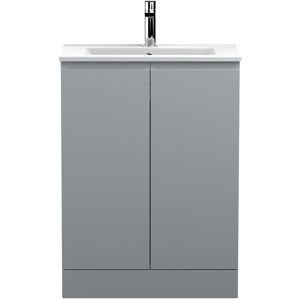 Hudson Reed Urban Floor Standing 2-Door Vanity Unit Basin 2 Satin Grey 600mm Hudson Reed Urban Floor Standing 2-Door Vanity Unit Basin 2 Satin Grey 600mm