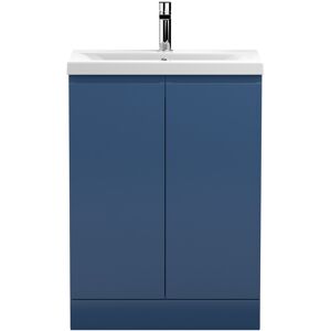 Hudson Reed Urban Floor Standing 2-Door Vanity Unit Basin 1 Satin Blue 600mm Hudson Reed Urban Floor Standing 2-Door Vanity Unit Basin 1 Satin Blue 600mm
