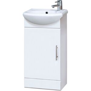Premier Bathroom Basin Vanity Unit & Sink 420mm Single Door Cabinet Modern Round Cabinet Premier Bathroom Basin Vanity Unit & Sink 420mm Single Door Cabinet Modern Round Cabinet