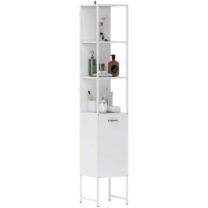 Homcom Tall Bathroom Cabinet - Adjustable Shelves, White, Space-Saving Homcom Tall Bathroom Cabinet - Adjustable Shelves, White, Space-Saving
