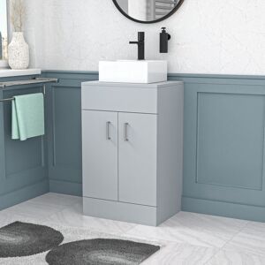 Nes Home Matte Grey 500mm Bathroom Doors Vanity Unit Rectangle Ceramic Basin Nes Home Matte Grey 500mm Bathroom Doors Vanity Unit Rectangle Ceramic Basin