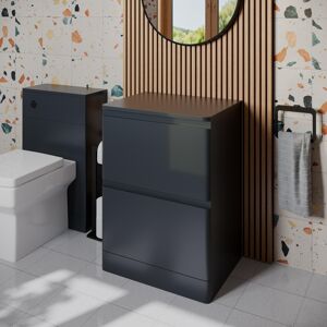 Regis Anthracite Grey Freestanding Countertop Vanity Unit W/o Basin 600mm Modern Regis Anthracite Grey Freestanding Countertop Vanity Unit W/o Basin 600mm Modern