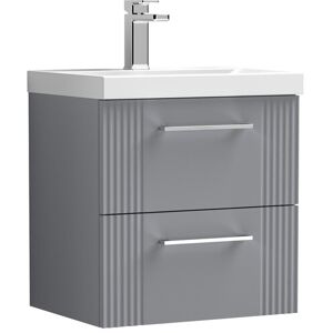Balterley Wall Hung 2 Drawers Bathroom Vanity Basin Unit, Thin-Edge 500mm, Satin Grey Balterley Wall Hung 2 Drawers Bathroom Vanity Basin Unit, Thin-Edge 500mm, Satin Grey