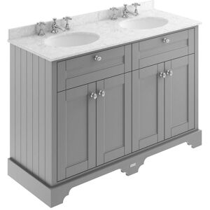 Hudson Reed Old London Floor Standing Vanity Unit 3th Double Basin 1200mm Storm Grey/grey Hudson Reed Old London Floor Standing Vanity Unit 3th Double Basin 1200mm Storm Grey/grey