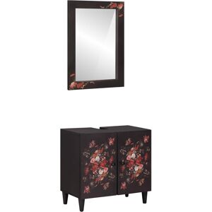 Vidaxl Bathroom Cabinet Set Wall-Mounted 2 Pcs Solid Mango Wood, Bathroom, Moder Vidaxl Bathroom Cabinet Set Wall-Mounted 2 Pcs Solid Mango Wood, Bathroom, Moder