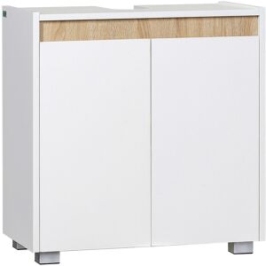 Kleankin Modern Bathroom Sink Cabinet, Floor Standing Under Sink Cabinet White Kleankin Modern Bathroom Sink Cabinet, Floor Standing Under Sink Cabinet White
