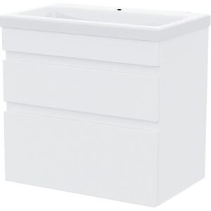 Willesden Bathrooms White 600mm Pvc 2 Drawer Wall Hung Vanity Cabinet And Basin Sink Unit Willesden Bathrooms White 600mm Pvc 2 Drawer Wall Hung Vanity Cabinet And Basin Sink Unit