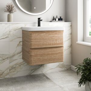 Affine Wall Mounted Bathroom Vanity Unit & Basin Sink Storage Furniture Cabinet 600mm Affine Wall Mounted Bathroom Vanity Unit & Basin Sink Storage Furniture Cabinet 600mm