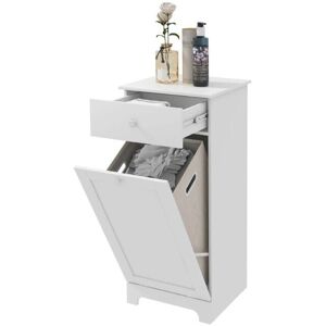 Homcom Bathroom Cabinet Furniture With Folding Laundry Hamper And Drawer White Homcom Bathroom Cabinet Furniture With Folding Laundry Hamper And Drawer White