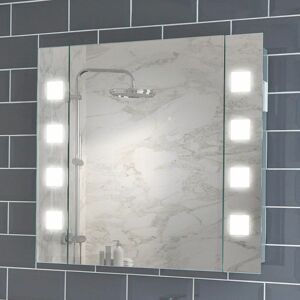 Pebble Grey 650x600mm Pyrus Led Bathroom Mirror Cabinet Shaver Socket Demister Pebble Grey 650x600mm Pyrus Led Bathroom Mirror Cabinet Shaver Socket Demister