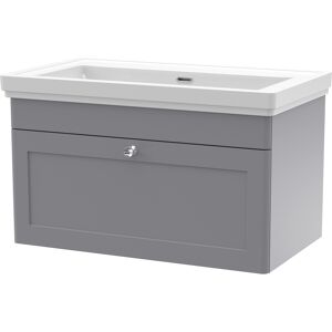 Nuie Classique Wall Hung 1-Drawer Vanity Unit With Traditional Basin 800mm Wide Nuie Classique Wall Hung 1-Drawer Vanity Unit With Traditional Basin 800mm Wide