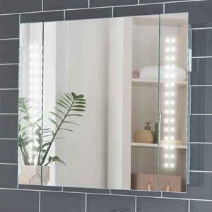 Pebble Grey 650x600mm Rowan Led Illuminated Bathroom Mirror Cabinet Shaver Socket Pebble Grey 650x600mm Rowan Led Illuminated Bathroom Mirror Cabinet Shaver Socket