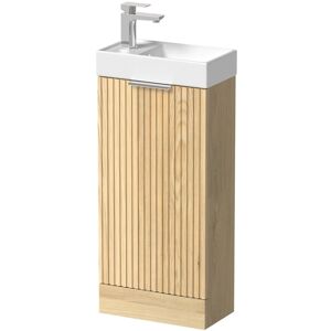 Affine Bathroom Vanity Unit Basin Sink Free Standing 400mm Cabinet Doors Storage Wood Affine Bathroom Vanity Unit Basin Sink Free Standing 400mm Cabinet Doors Storage Wood