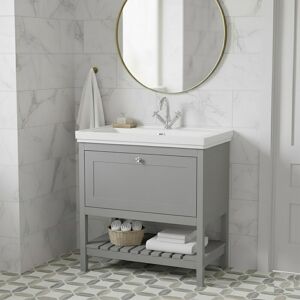 Park Lane Dover Cool Grey Vanity Unit & Basin - 800mm Park Lane Dover Cool Grey Vanity Unit & Basin - 800mm