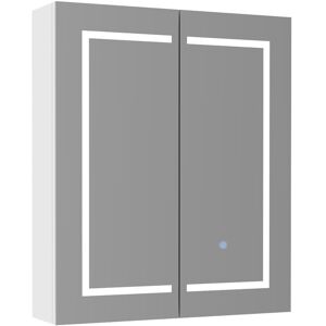 Willesden Bathrooms 600mm Led 2 Doors White Bathroom Mirror Cabinet Battery Powered Willesden Bathrooms 600mm Led 2 Doors White Bathroom Mirror Cabinet Battery Powered