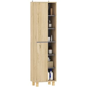 Homcom Bathroom Storage Unit With 6 Open Compartments And 6 Shelves Homcom Bathroom Storage Unit With 6 Open Compartments And 6 Shelves