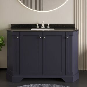 Hudson Reed Old London Freestanding Vanity Unit & 3th Black Marble Top Basin 1200mm - Blue Hudson Reed Old London Freestanding Vanity Unit & 3th Black Marble Top Basin 1200mm - Blue