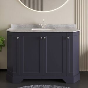 Hudson Reed Old London Freestanding Vanity Unit & 1th Grey Marble Top Basin 1200mm - Blue Hudson Reed Old London Freestanding Vanity Unit & 1th Grey Marble Top Basin 1200mm - Blue