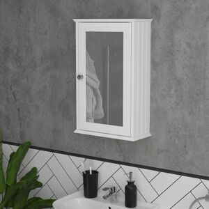 bath Vida Bath Vida Priano Bathroom Cabinet Single Mirrored Door Wall Mounted, White bath Vida Bath Vida Priano Bathroom Cabinet Single Mirrored Door Wall Mounted, White